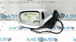 Left side mirror assembly for Audi Q7 4L 10-15, 15+2 pins, automatic folding, dimming, turn signal, heated, BSM, backlight, white, scratches