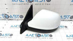 Left side mirror assembly for Audi Q7 4L 10-15, 15+2 pins, automatic folding, dimming, turn signal, heated, BSM, backlight, white, scratches