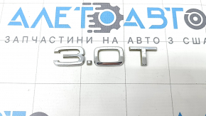 The 3.0T tailgate emblem for the Audi Q7 4L 10-15 chrome