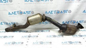 Front right catalytic converter for Audi Q7 4L 10-15 with exhaust pipe, dented resonator, broken bolt