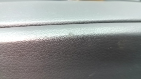 Rear left door panel assembly for an Audi Q7 4L 10-15, black with black leather insert, plastic armrest, glossy wood molding, BOSE, with backlighting, broken mount, tears, scratches
