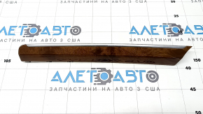 Audi Q7 4L 10-15 front left door trim molding, walnut wood, gloss, broken guides