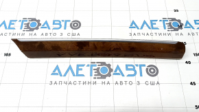 Audi Q7 4L 10-15 front right door trim molding, walnut wood, gloss, broken guide, scratches