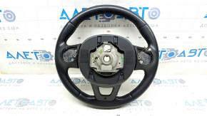 Jeep Compass 17-21 black leather steering wheel with pads, scratches, cracks