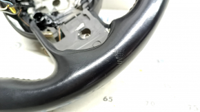 Jeep Compass 17-21 black leather steering wheel with pads, scratches, cracks