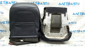 Jeep Compass 17-21 passenger seat upholstery: leather + cloth, black, white and brown stitching