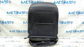 Driver's seat upholstery, upper part, Jeep Compass 17-21 leather + cloth, black, white and brown stitching