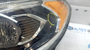Left front headlight assembly for Ford Fusion mk5 17-20 LED, with DRL, sand, scratches