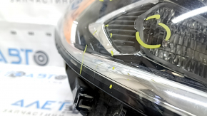 Right front headlight assembly for Ford Fusion mk5 17-20 LED, with DRL, scratches