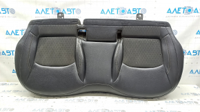 Rear seat, 2nd row, lower part, Jeep Compass 19-21, leather + cloth, black, white and brown stitching, burnt fabric, for cleaning