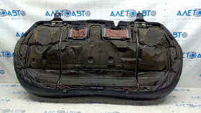 Rear seat, 2nd row, lower part, Jeep Compass 19-21, leather + cloth, black, white and brown stitching, burnt fabric, for cleaning