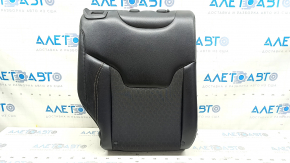 Rear seat, 2nd row, upper right, Jeep Compass 19-21, leather + cloth, black, white and brown stitching
