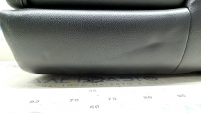 Rear seat, 2nd row, upper left, Jeep Compass 19-21, leather + cloth, black, white and brown stitching, with belt and armrest, dented leather