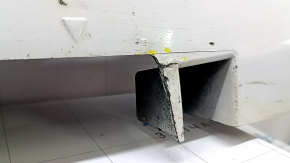 Left side sill for Ford Fusion mk5 13-20, white, crack in mount, pinched, scratches, no seals