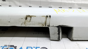 Left side sill for Ford Fusion mk5 13-20, white, crack in mount, pinched, scratches, no seals