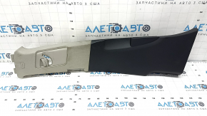 Left center pillar trim, Audi Q7 4L 10-15, black and gray, scratches, needs dry cleaning, bulging cover