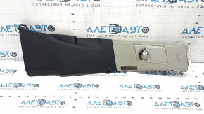 Right center pillar trim, belt, Audi Q7 4L 10-15, black with gray, scratches, needs dry cleaning, bulging cover of the plug