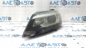 Left front headlight assembly for Audi Q7 4L 10-15 xenon, cloudy glass, spider web