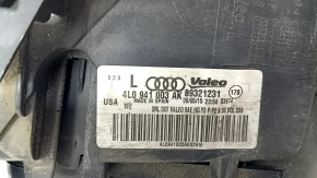 Left front headlight assembly for Audi Q7 4L 10-15 xenon, cloudy glass, spider web