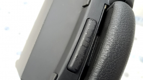 Center console armrest with cup holders for Audi Q7 4L 15, black leather, peeling finish