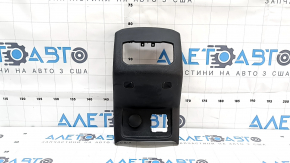 Rear center console trim for Ford Fusion mk5 17-20, black, for air vents, for lighting, for socket, scratched
