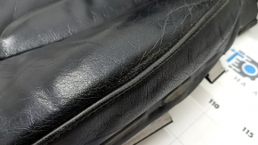 Audi Q7 4L 10-15 driver's seat upholstery, heated, black leather, worn, cracked, scratched