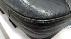 Audi Q7 4L 10-15 driver's seat upholstery, heated, black leather, worn, cracked, scratched