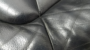 Audi Q7 4L 10-15 driver's seat upholstery, heated, black leather, worn, cracked, scratched