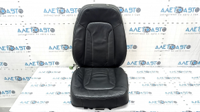 Audi Q7 4L 10-15 heated passenger seat upholstery, black leather, worn, scratches