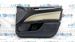 Door trim panel front right Ford Fusion mk5 17-20 titanium, black with gray insert leather, armrest leather, molding gray structure