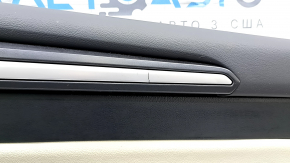 Door trim panel rear right Ford Fusion mk5 17-20 black with gray insert leather, armrest leather, molding gray structure, cracked molding