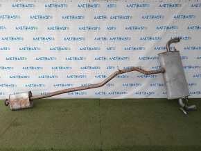 Volvo XC90 16-18 T6 rear exhaust pipe with resonator, right nozzle and damper, rusty, sawed off stud