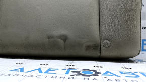 Rear row of seats, upper left part, Ford Fusion mk5 17-20, gray leather, perforated, Titanium, with belt and armrest, dented, needs cleaning