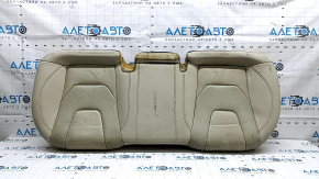 Rear row of seats, lower part, Ford Fusion mk5 17-20, gray leather, perforated, Titanium, dry-cleanable