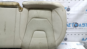 Rear row of seats, lower part, Ford Fusion mk5 17-20, gray leather, perforated, Titanium, dry-cleanable