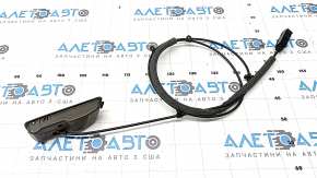 Rear left seat lowering handle for Audi Q5 8R 13-17, brown, with cable