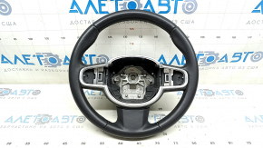 The steering wheel is bare Volvo XC90 16-25 leather black, without heating and paddles, bumpers