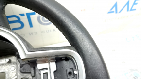 The steering wheel is bare Volvo XC90 16-25 leather black, without heating and paddles, bumpers