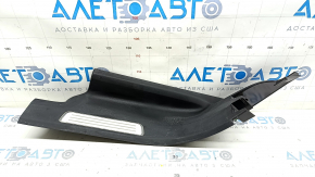 Rear left inner door sill plate for Volvo XC90 16-23 with backlight, black, scratches, cracks