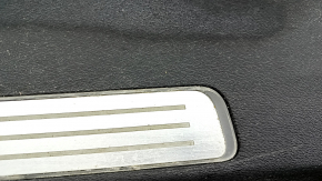 Rear left inner door sill plate for Volvo XC90 16-23 with backlight, black, scratches, cracks