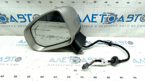 Left side mirror assembly for Volvo XC90 16-22, 14 pins, turn signal, heated, auto-dimming, BSM, beige