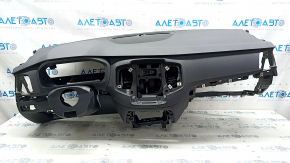 Volvo XC90 16-23 black dashboard with AIRBAG, simple projection, instrument panel trim and steering column frame