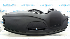 Volvo XC90 16-23 black dashboard with AIRBAG, simple projection, instrument panel trim and steering column frame