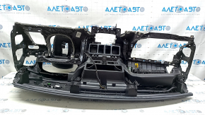 Volvo XC90 16-23 black dashboard with AIRBAG, simple projection, instrument panel trim and steering column frame