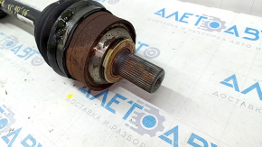 Front right axle shaft of Volvo XC90 16-22 T5, T6 AWD, rusty, torn boot on outer CV joint
