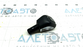 Volvo XC90 16-22 T5, T6 leather gear knob, black, chrome, scratches, needs cleaning