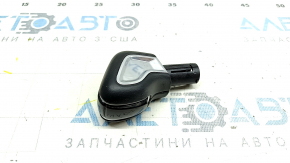 Volvo XC90 16-22 T5, T6 leather gear knob, black, chrome, scratches, needs cleaning