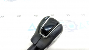 Volvo XC90 16-22 T5, T6 leather gear knob, black, chrome, scratches, needs cleaning