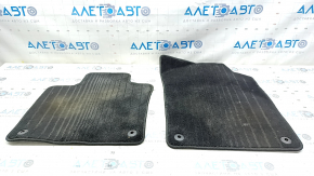 Set of floor mats for Volvo XC90 16-18 (2 rows), cloth, black, for cleaning