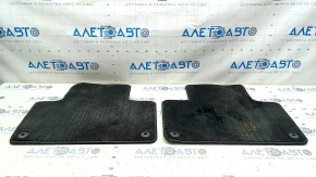 Set of floor mats for Volvo XC90 16-18 (2 rows), cloth, black, for cleaning